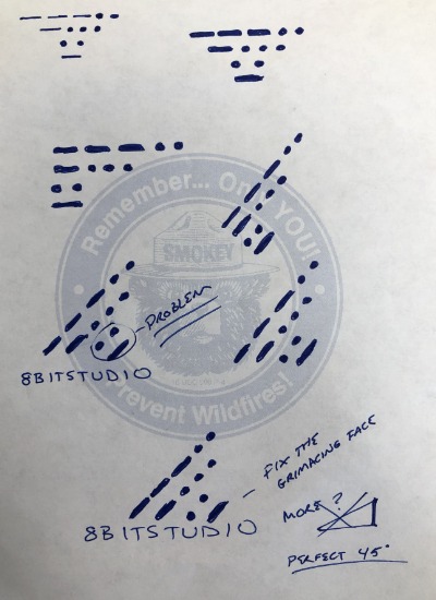 8bitstudio logo brainstorm drawings